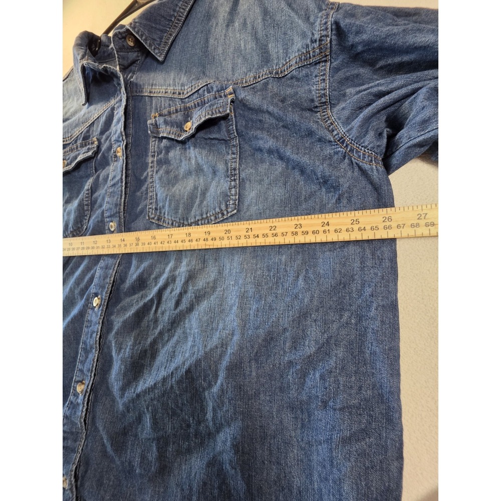 Sofia Jeans by Sofia Vergara Denim Shirt Women's XXL 20 Chambray Button Front - Picture 9 of 16